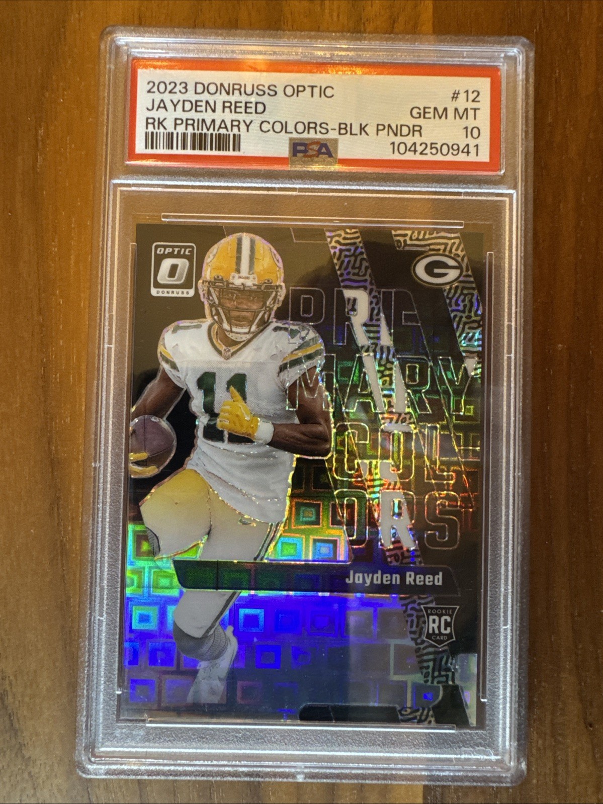 Jayden Reed Panini Donruss Optic Rookie Primary Colors #12 Base