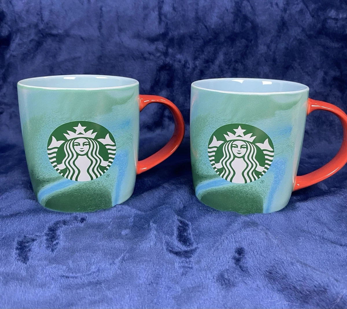 Tasse à Café Starbucks 237 Ml – Céramique Blanche Et Bleue, Style Minimaliste (occasion)