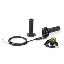 New 7/8" 22mm Twist Throttle Accelerator Handle Grips and Cable Set black out