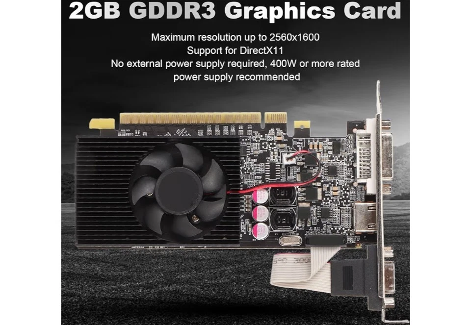 GT730 2GB GDDR3 64bit Graphics Card with Cooling Fan, DVI I VGA HDM, Gaming... - Image 4 of 4