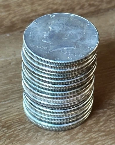 UNC 40% Silver Kennedy Half Dollar Roll 20 Coins 1965-1969 P&D Q96