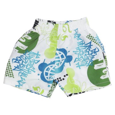 New Wave Sports AB, Badeshorts, Größe: 80, Weiß/Blau/Grün/Mehrfarbig, Print #YmF