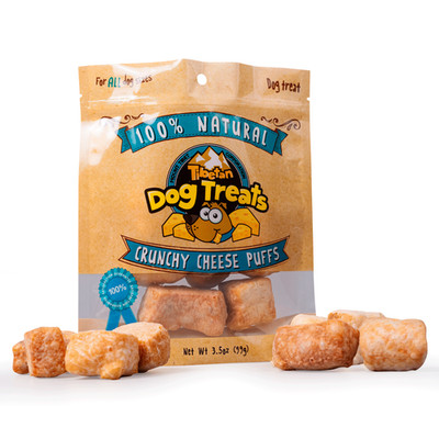 Yak Cheese Crunchy Puffs for Dogs   Himalayan Treats | High Protein Rawhide Free