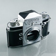 Ihagee EXA FX 1956 two coax camera body + prism Pentacon Dresden 35 exakta