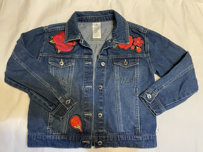 Disney Ily Girls Size 9-10 Denim Jean Jacket Beauty & The Beast  Great Condition