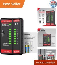 Portable Ethernet Telephone Cable Tester - LED Display, Lightweight Design