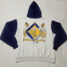 Vtg Georgia Tech Yellow Jackets Hoodie 1994 Sports Line Graphic Print Diamond XL