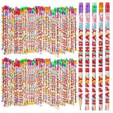 Kolewo4ever Happy Birthday Pencils with Erasers 100 Pcs