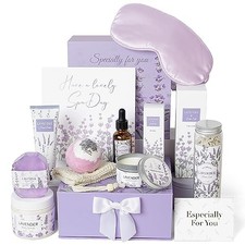 Spa Gifts Set, 11 Pcs Bath Gift Set for Women, Relaxing Spa Gifts, Lavender