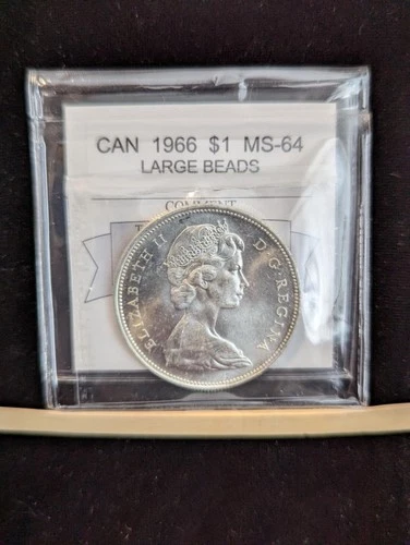 1966  LB Coin Mart Graded Canadian Silver Dollar **MS-64**