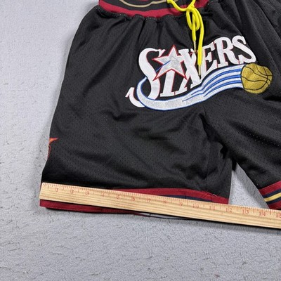 Philadelphia 76ers Shorts Mens Medium Black NBA Basketball