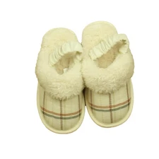 Rylee + Cru Holiday Plaid Slippers Extra Small Cozy Warm Accessories