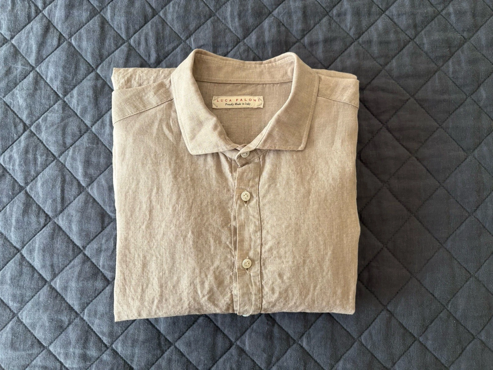 Luca Faloni Ravello Linen Popover - Sand - Men’s Longsleeve Shirt Size L 16/41
Opens in a new window