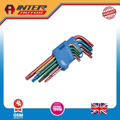 Draper TX-STAR  Security Coloured Hex. Key Set (9 Piece) 24122