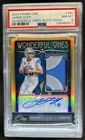 2024 Panini One Jared Goff Wonderful Ones Patch Auto Gold #/10 Lions PSA 8