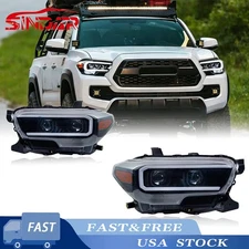 SINDAR LED Reflector Headlights Assembly For 2015-2020 Toyota Tacoma Left+Right