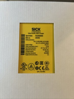 Sick FX3-CPU000000 DC 24V Safety Relay 1043783 Brand New