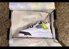 JORDAN 4 RETRO TD WHITE/YELLOW/BLACK TODDLER SNEAKER SIZE 5C HJ5989-100