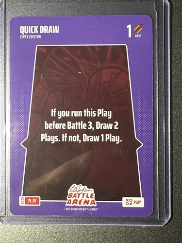 2026 Bo Jackson Battle Arena 1st Edition Quick Draw SP Play Card #PL-28