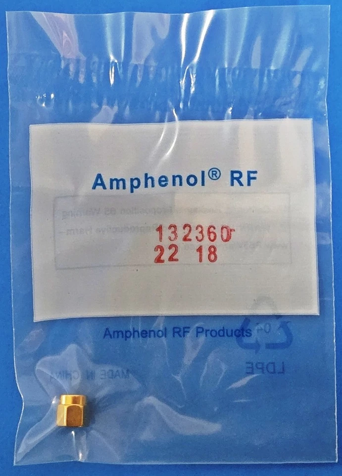 Lot (22) SMA Male Termination Resistor Cap 50 Ohm Amphenol 132360 - Image 2 of 3