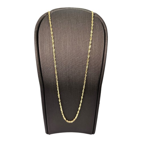 14ct 14K Yellow Gold Italian Fine Singapore Chain Necklace 1.44 Grams 51cm New - Picture 2 of 6