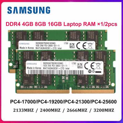 Samsung 4GB 8GB DDR4 16GB 2133 2400 2666 3200MHZ SO