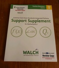 CCSS IP Support Supplement for Mathematics I Teacher Resource Unit 6 - NEW