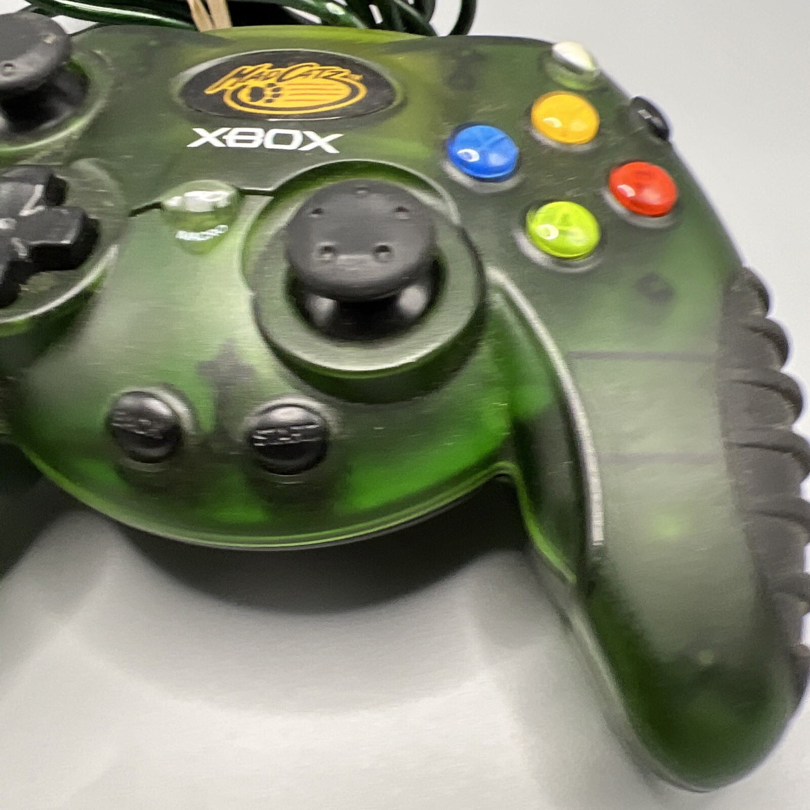 Mad Catz Microcon Xbox Green & Black Controller Wired #4526 W/Breakaway ...
