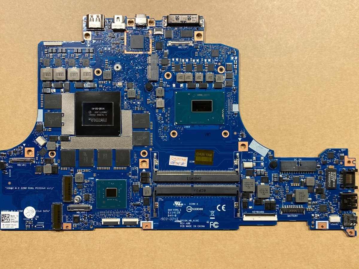 NEW Dell Alienware M17 M15 Motherboard Intel i7-8750H Nvidia
