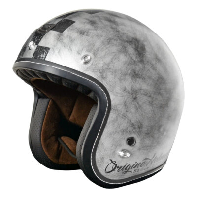 JET HELMET ORIGIN FIRST CHECK SILVER