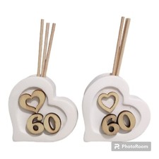 PROFUMATORE CUORE BOMBONIERA 60 Anni Sessanta Sessantesimo Compleanno 