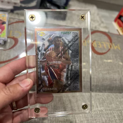 🏀 1996-97 Topps Finest Allen Iverson Rookie Card #69 w/ Protective Coating