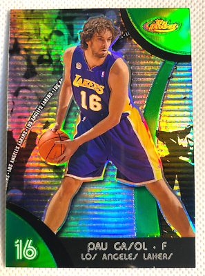 2007/08 PAU GASOL TOPPS FINEST GREEN REFRACTOR SP #D /149 INSERT 