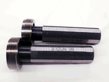 NEW 2" 12 UN 3B THREAD PLUG GAGE 2.0 GO NO GO P.D.'S = 1.9459 & 1.9518 TOOL 2-12