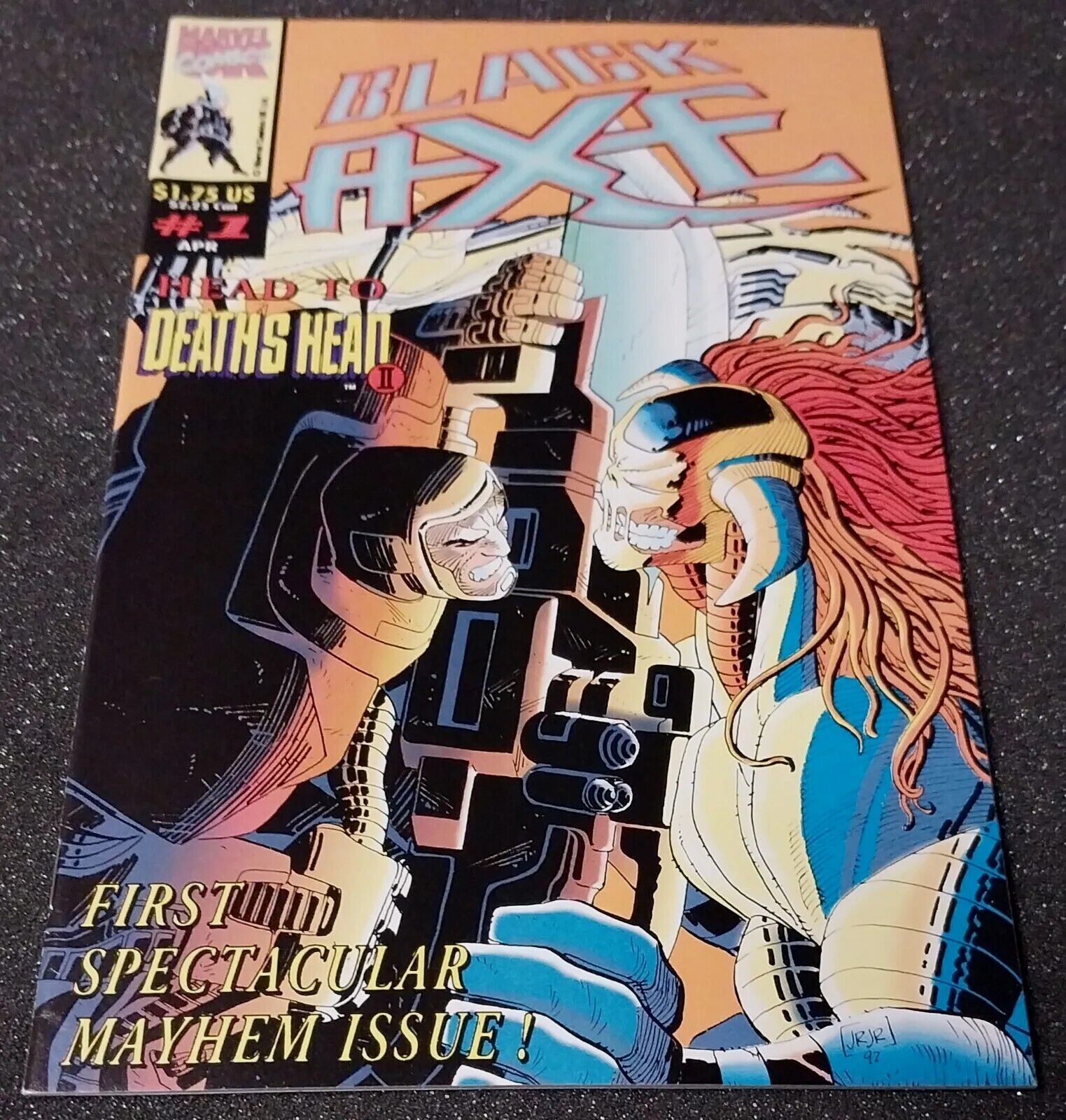 Marvel Comics Black Axe #1 Apr 1993 Vintage Head To Deaths Head First Issue