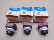 3 Lot NEW Siemens-Allis P30PBEB Pushbutton Black Extended Cap