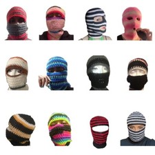 Winter Knit Balaclava for Teen Windproof Handmade Cold Weather Skiing Riding Hat