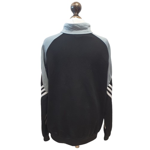 Adidas Black Grey Trim Zipped Tracksuit Top UK Boy's Size XL AA411 - Picture 2 of 4