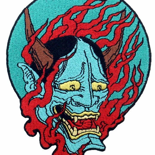 SAMURAI HANNYA ONI IRON SEW ON PATCH EMBROIDERED PATCHES BADGES transfers 695R - Image 2 of 4