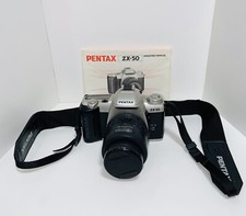 Pentax ZX-50 35mm Film Camera with Pentax 35-80 mm Lens Silver Untested