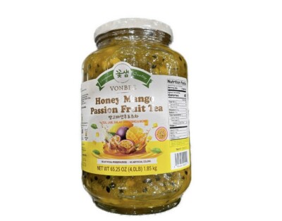 Vonbee Honey Mango Passion Fruit Tea Net wt 4 LB (65.25 Oz) No Artificial Color