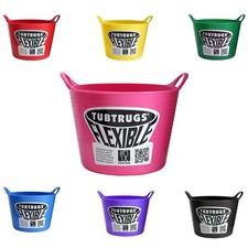 pack of  5 red gorilla tubtrug  micro flexi tub  bucket storage  colourful 0.37l