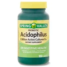 Spring Valley Probiotic Acidophilus Dietary Supplement, 100 Ct. free ship