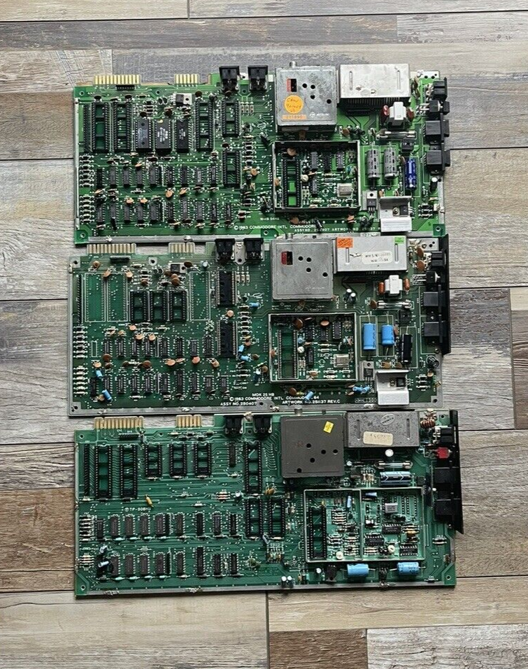 Lot of 3 Commodore 64 motherboards for parts or repair eBay