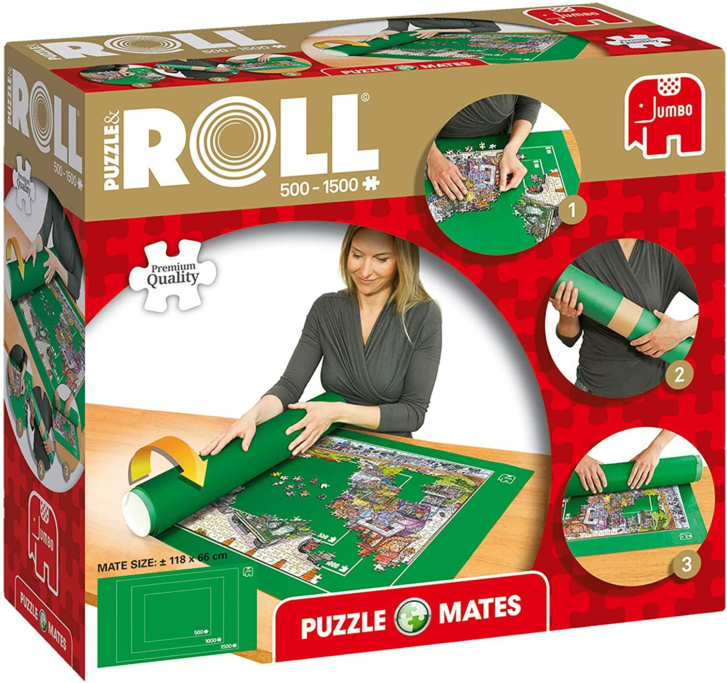 Пазл Jumbo Spiele 17690 Пазл-рулетка Unterlage bis 1500 Teile 118 x 66 см 3990₽