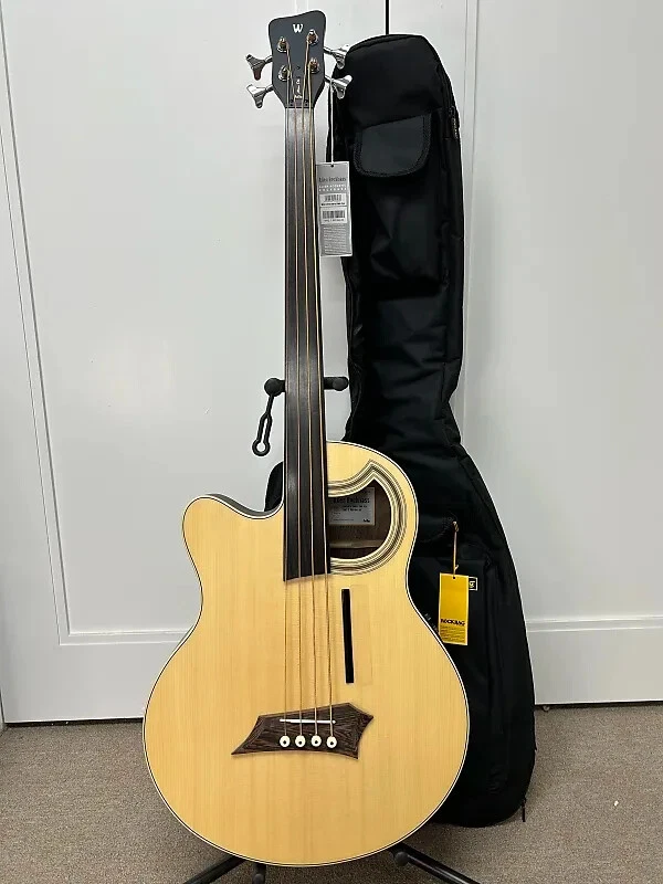 Warwick Alien Rockbass Deluxe 4 String Left Hand Fretless Acoustic