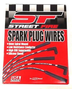 MSD Ignition 5552 Spark Plug Wire Set 8mm Black Street Fire RFI Surpress 