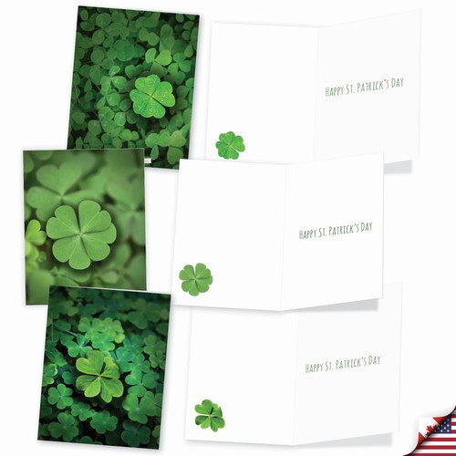 Lucky Clovers St. Patrick's Day 20 Mini Notes w/ Envelopes - Picture 4 of 6