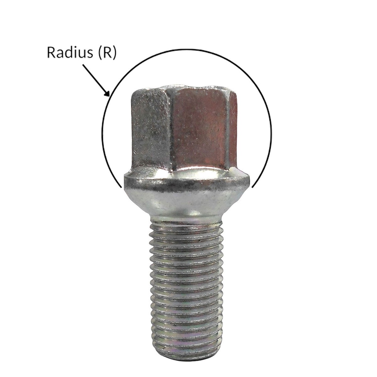 Schwarze Radschrauben Radsicherung 14x1,5 Mit Radius 28mm Für VW Caddy Mk IV (2015-19)