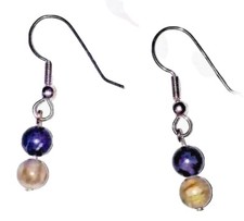 Natural Picasso marble jasper natural stones match grey earth tone beads M6 ears